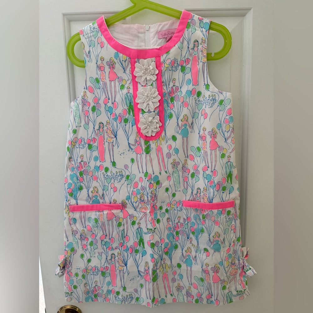 Lilly Pulitzer shift size 7 Holy Grail Pop Balloon Celebration print
